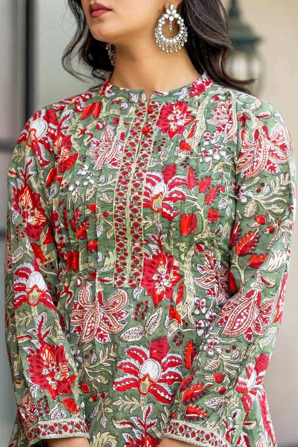SEHAJ HANDBLOCK SHORT KURTA