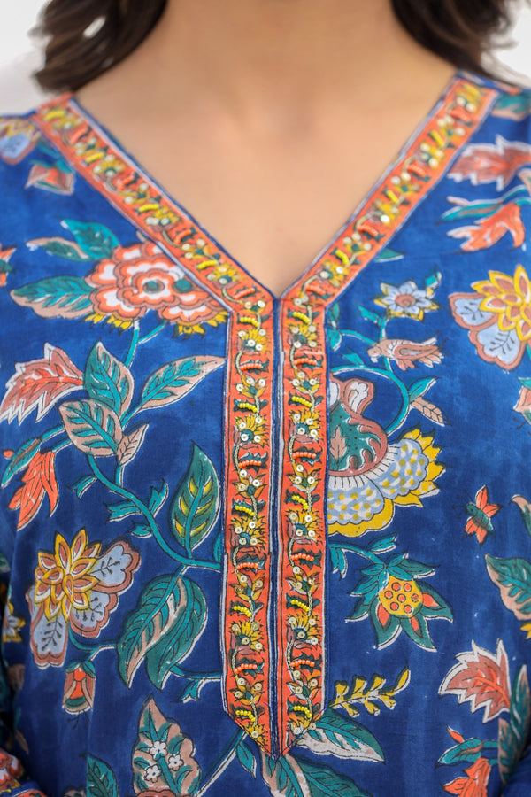 NATURAL CHARM HANDBLOCK KURTA PANT ONLY