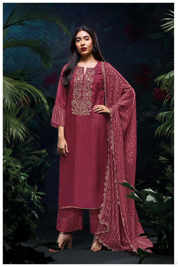 Lavanya Habutai Silk Unstitched suit set
