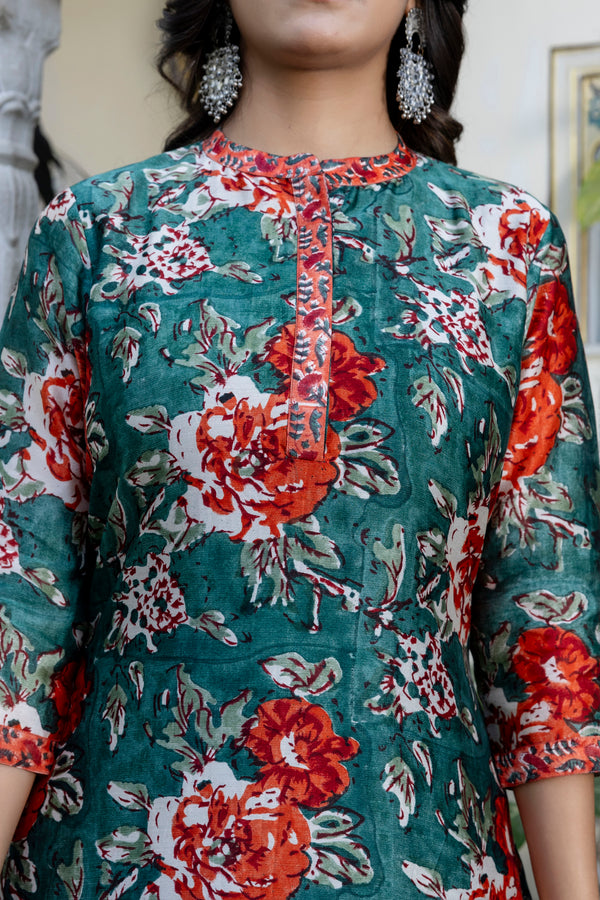 Ruby Rose Chanderi Silk Straight Fit Suit Set