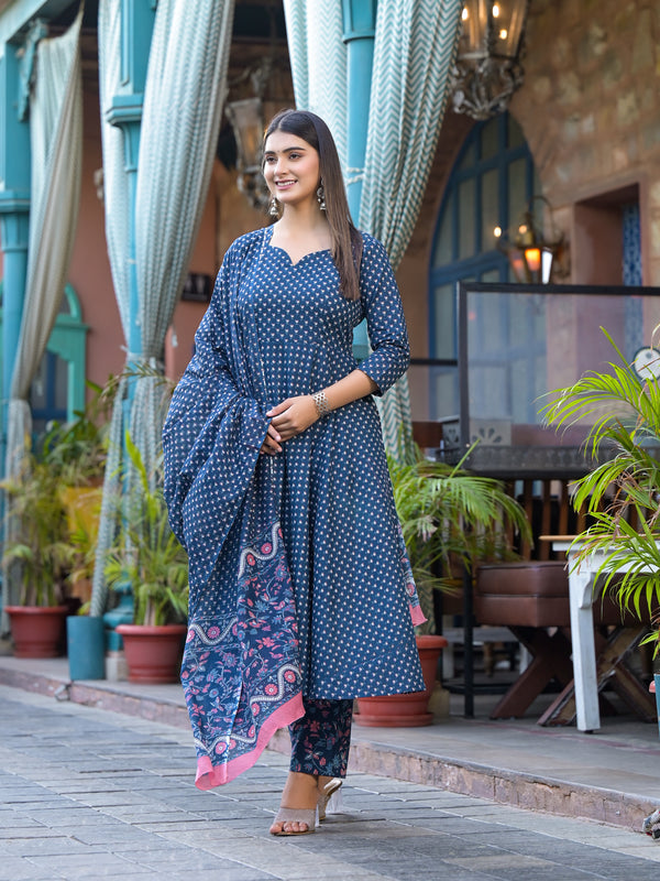 Aliza Floral Kalidaar Suit Set