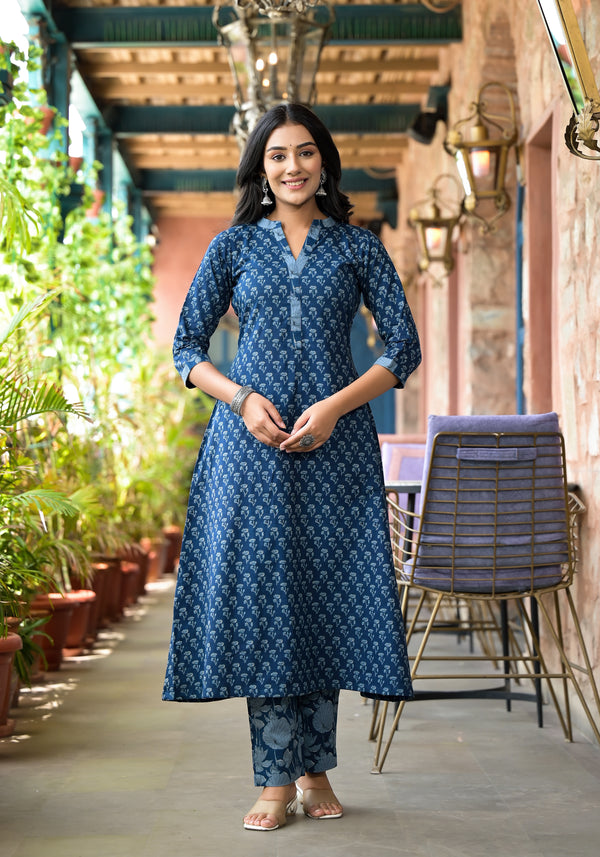 Neelanjana A-line Kurta Pant Set